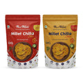 Me & Millets Sprouted Ragi Chilla & Foxtail Millet Chilla Mix Combo (150gX2) - Chatpata & Indian Masala, No Preservatives, Natural Healthy Protein & Fiber-Rich Breakfast For Family (Jain Friendly)