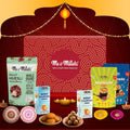 Me & Millets Gift Pack Ragi & Jowar Cookies(75g x1 each), Pudina & Masala Chips(80g x1 each), Millet Muesli (Berry & Nuts, 400g) | High Protein & Fiber | No Maida | Diwali Gift for Family & Friends